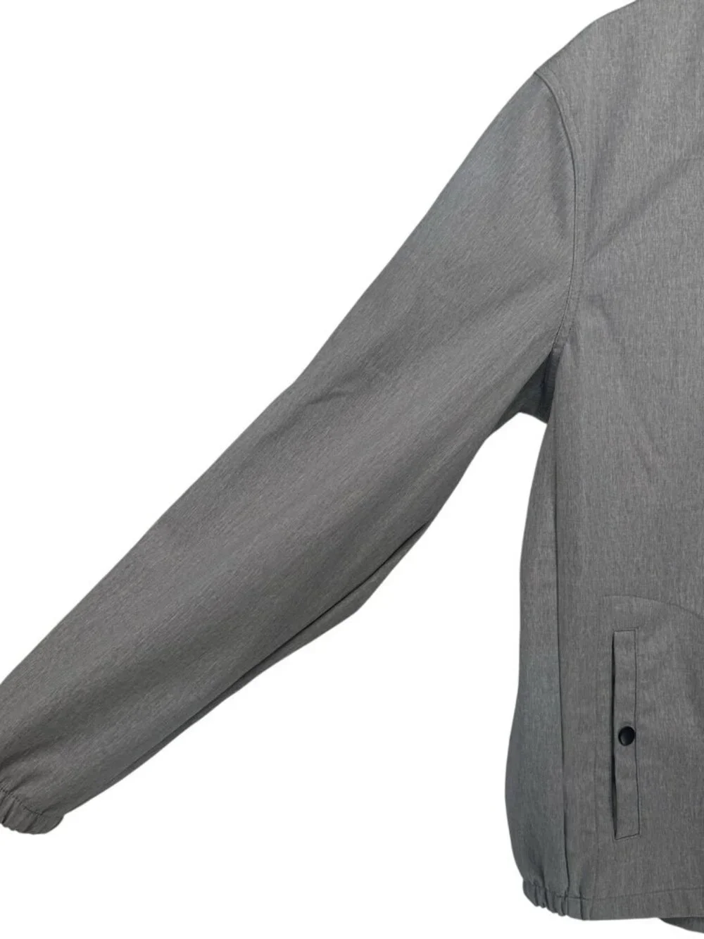 Nomad Mens Heather Grey Full Zip Hooded Windbreaker Jacket‎ Lightweight Pockets